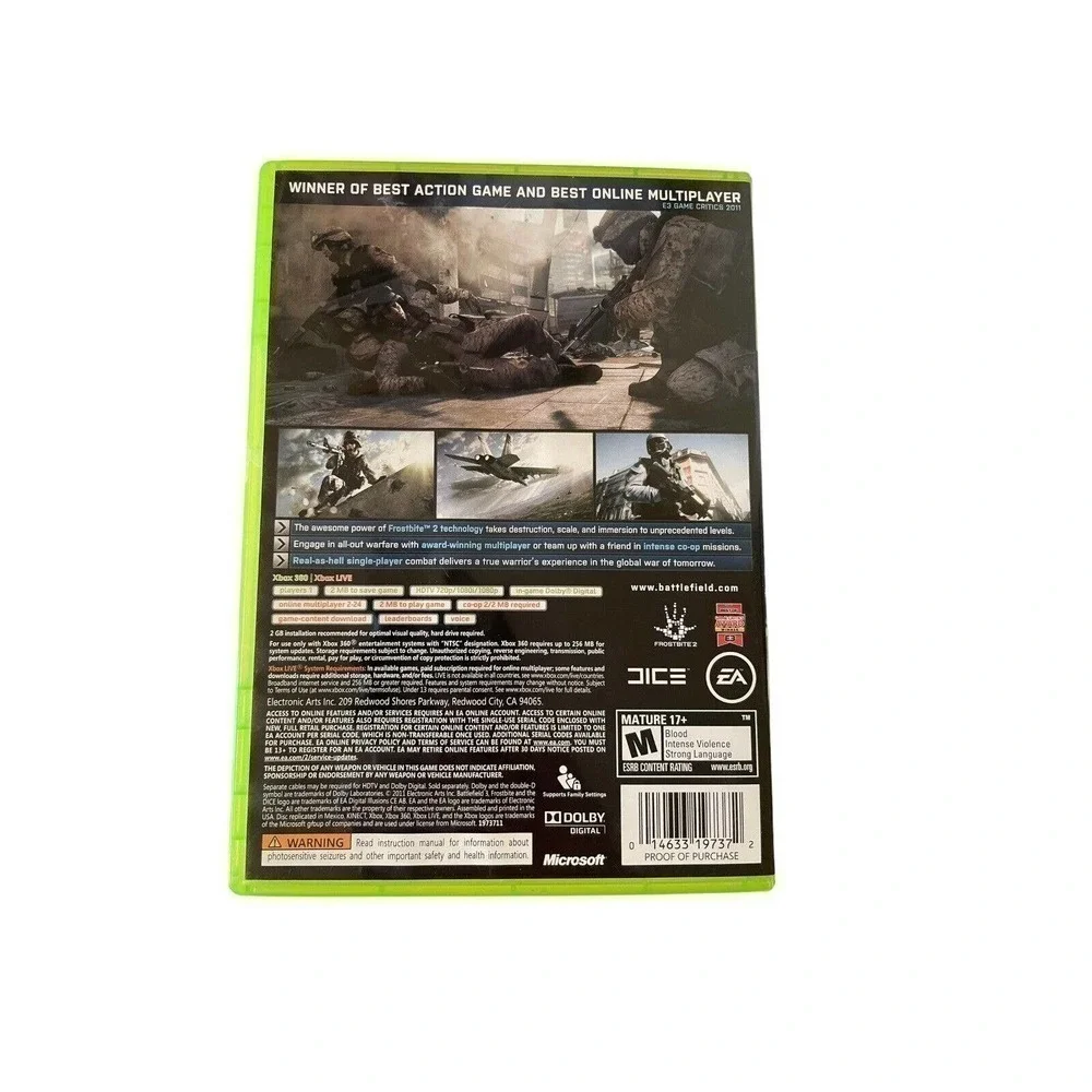 Battlefield 3 - XBOX 360 Video Game - Mature 17+
